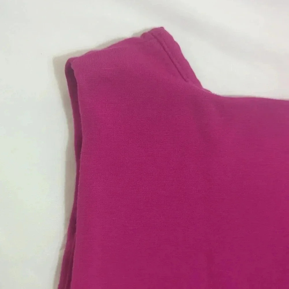 Banana Republic Sleeveless Bowtie Blouse, Color Magenta Size L - Picture 11 of 14
